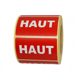 Étiquettes HAUT - Format 55 x 35 mm - En rouleau de 500 ex