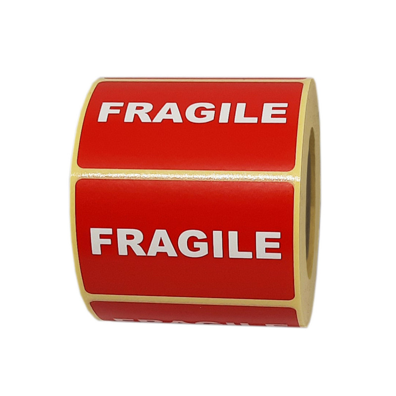 Etiquette d'emballage imprimée Fragile, au détail - Toutembal