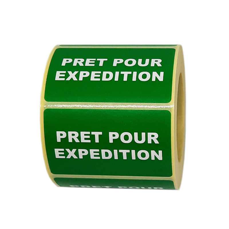Rouleau d'étiquettes d'expédition - Message pré-imprimé