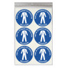 Stickers PORT DE VÊTEMENTS DE TRAVAIL OBLIGATOIRE M010 - Taille Ø 5 cm - Lot de 18 autocollants