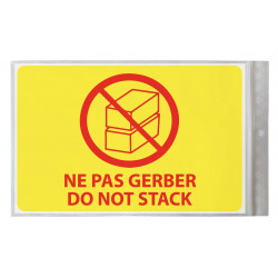Stickers NE PAS GERBER - Taille 17 x 11 cm - Lot de 5 étiquettes