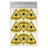 Stickers DANGER RAYONNEMENT LASER W004 - Taille 4,5 x 5 cm - Lot de 18 autocollants