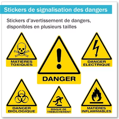Stickers d'avertissement de danger ou de risque